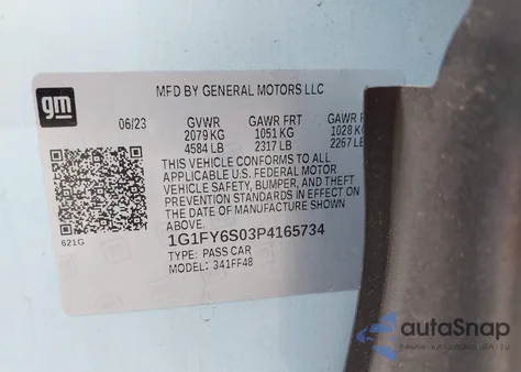 2023 Chevrolet Bolt Euv Lt from USA, damaged, VIN 1G1FY6S03P4165734